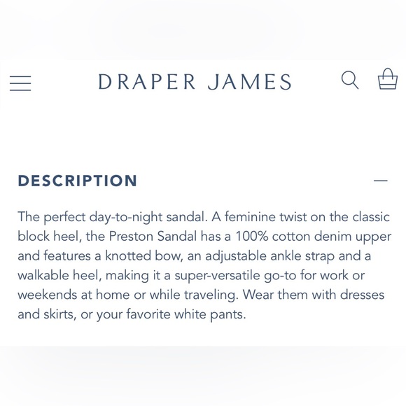 Women’s Draper James Preston Sandals in Dark Wash - Picture 8 of 11